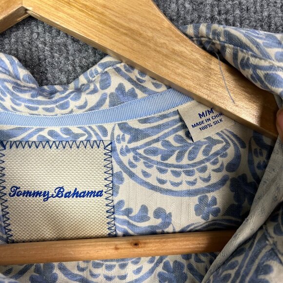 Tommy Bahama Floral Hawaiian Shirt Button Down 100% SILK Size M - Picture 6 of 6